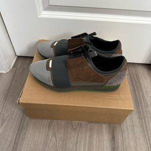 Balenciaga Race and Runner Mesh Leather